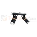 Lampa sufitowa czarna drewno spot VIDAR BLACK 2xGU10 MLP5401 perfektmarket.webp
