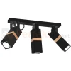 Lampa sufitowa czarna drewno spot VIDAR BLACK 3xGU10 MLP5402 perfektmarket.webp