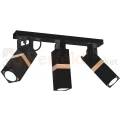 Lampa sufitowa czarna drewno spot VIDAR BLACK 3xGU10 MLP5402 perfektmarket.webp