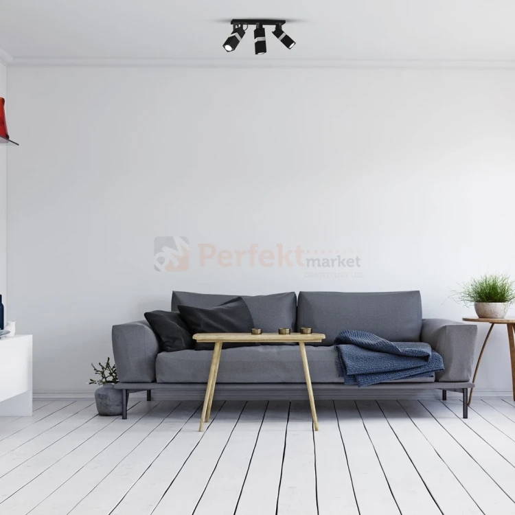 Lampa sufitowa czarna chrom spot VIDAR BLACK CHROME 3xGU10 MLP6286 aranżacja perfektmarket.webp
