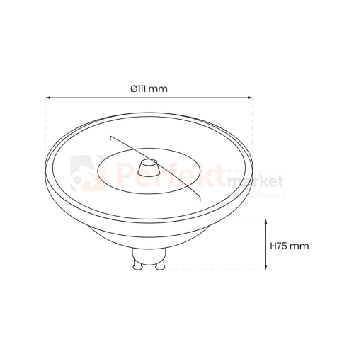 Żarówka LED AR111 GU10 230V 10.5W czarna z odbłyśnikiem 4000K 2 perfektmarket.webp
