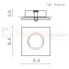 oprawa sufitowa halogenowa IP65 czarna IKA SQUARE BLACK AZ4230 wymiary perfektmarket.webp