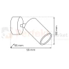 Kinkiet czarny tuba HUDSON BLACK 1xGU10 MLP8794 wymiary perfektmarket.webp