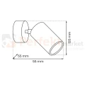 Kinkiet czarny tuba HUDSON BLACK 1xGU10 MLP8794 wymiary perfektmarket.webp