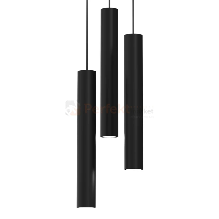 Lampa wisząca czarne tuby HUDSON BLACK 3xGU10 MLP8793 detail perfektmarket.webp