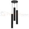 Lampa wisząca czarne tuby HUDSON BLACK 3xGU10 MLP8793 perfektmarket.webp