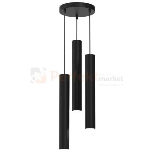 Lampa wisząca czarne tuby HUDSON BLACK 3xGU10 MLP8793 perfektmarket.webp