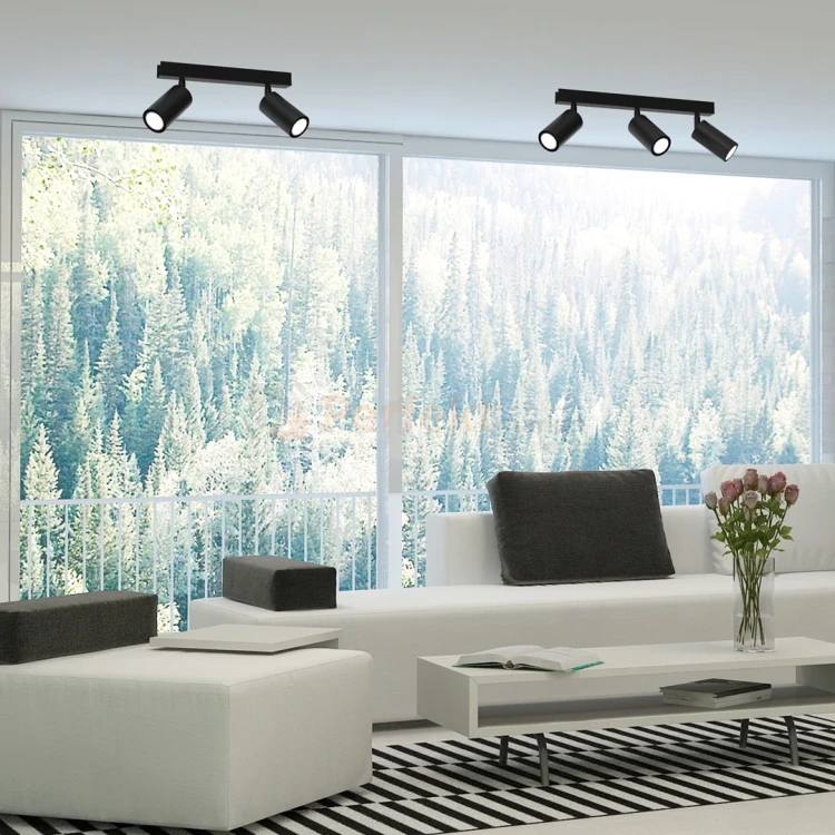 Lampa sufitowa spot regulowany czarny HUDSON BLACK 2xGU10 MLP8795 aranżacja perfektmarket.webp