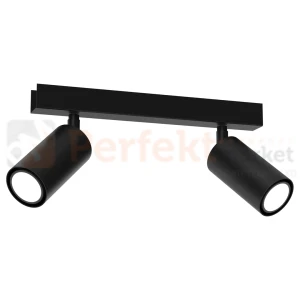 Lampa sufitowa spot regulowany czarny HUDSON BLACK 2xGU10 MLP8795
