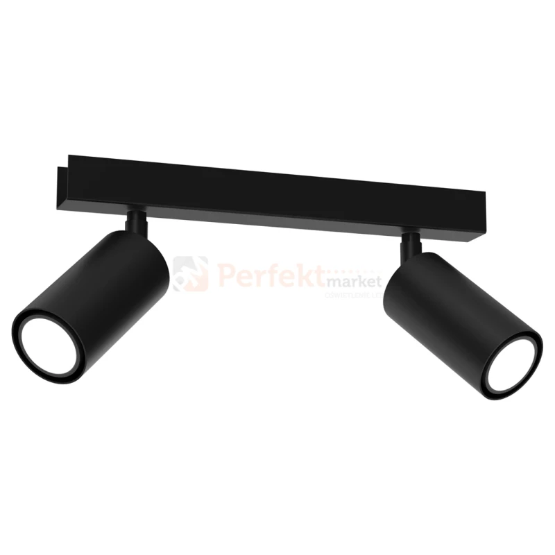 Lampa sufitowa spot regulowany czarny HUDSON BLACK 2xGU10 MLP8795 wymiary perfektmarket.webp