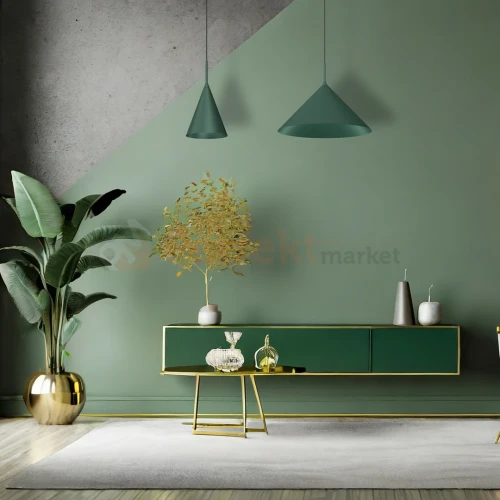 Lampa wisząca zielona CAPITAL GREEN Ø17cm 1xGX53 MLP0967 aranżacja 1 perfektmarket.webp