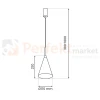 Lampa wisząca zielona CAPITAL GREEN Ø17cm 1xGX53 MLP0967 wymiary perfektmarket.webp
