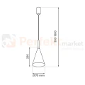 Lampa wisząca biała CAPITAL WHITE Ø17cm 1xGX53 MLP0965 wymiary perfektmarket.webp