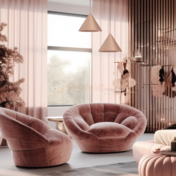 Lampa wisząca miedziana CAPITAL ROSE GOLD Ø32cm 1xGX53 MLP0960 aranżacja perfektmarket.webp