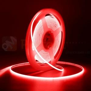 Taśma LED czerwona ultra slim 5mm COB LED 12V 10W linia świetlna IP20 5 metrów