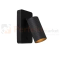 kinkiet ścienny ryflowany czarny regulowany 1xGU10 CLUBS LUCIDE 09239 11 30 1 perfektmarket.webp