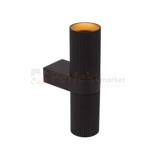 kinkiet ścienny ryflowany czarny 2xGU10 CLUBS LUCIDE  09239-02-30 perfektmarket.webp