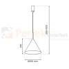 Lampa wisząca zielona CAPITAL GREEN Ø32cm 1xGX53 MLP0961 wymiary perfektmarket.webp