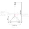 Lampa wisząca zielona CAPITAL GREEN Ø46cm 1xGX53 MLP0955 wymiary perfektmarket.webp