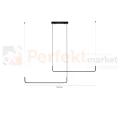minimalistyczna lampa wisząca moose shape duo 120 czarna LED perfektmarket 10.webp