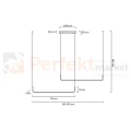 minimalistyczna lampa wisząca moose shape duo 120 czarna LED perfektmarket wymiary.webp
