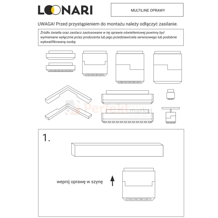 multiline loonari instrukcja montażu opraw stripe spot perfektmarket.webp