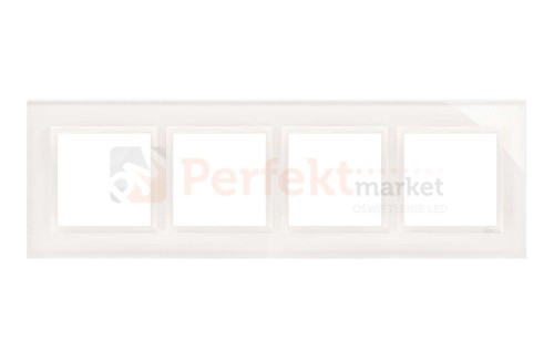 Simon 54 Premium ramka 4-krotna szkło BIAŁA PERŁA DRN4/70 perfektmarket