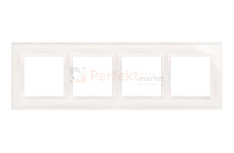 Simon 54 Premium ramka 4-krotna szkło BIAŁA PERŁA DRN4/70 perfektmarket