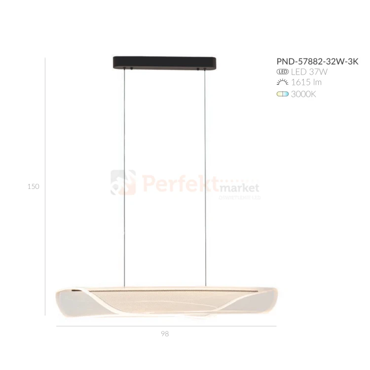 Lampa wisząca CASEL LED 32W 3000K Italux PND-57882-32W-3K size perfektmarket.webp