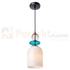 Lampa wisząca Tropea 1xE27 biała, kolorowe klosze średnia LP-2004 1P M WH perfektmarket 3.webp