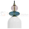 Lampa wisząca Tropea 1xE27 biała, kolorowe klosze średnia LP-2004 1P M WH perfektmarket 5.webp