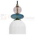 Lampa wisząca Tropea 1xE27 biała, kolorowe klosze średnia LP-2004 1P M WH perfektmarket 5.webp