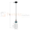 Lampa wisząca Tropea 1xE27 biała, kolorowe klosze średnia LP-2004 1P M WH perfektmarket 6.webp