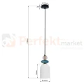 Lampa wisząca Tropea 1xE27 biała, kolorowe klosze średnia LP-2004 1P M WH perfektmarket 6.webp