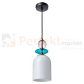 Lampa wisząca Tropea 1xE27 biała, kolorowe klosze średnia LP-2004 1P M WH perfektmarket.webp
