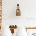 Lampa wisząca Tropea 1xE27 bursztynowa, kolorowe klosze średnia LP-2004 1P M AM perfektmarket 3.webp