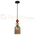 Lampa wisząca Tropea 1xE27 bursztynowa, kolorowe klosze średnia LP-2004 1P M AM perfektmarket 4.webp