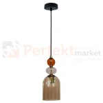 Lampa wisząca Tropea 1xE27 bursztynowa, kolorowe klosze średnia LP-2004 1P M AM perfektmarket 4.webp