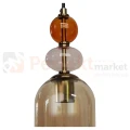 Lampa wisząca Tropea 1xE27 bursztynowa, kolorowe klosze średnia LP-2004 1P M AM perfektmarket 5.webp