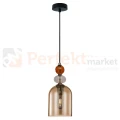 Lampa wisząca Tropea 1xE27 bursztynowa, kolorowe klosze średnia LP-2004 1P M AM perfektmarket 6.webp