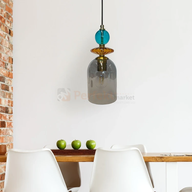 Lampa wisząca Tropea 1xE27 dymna, kolorowe klosze średnia LP-2004 1P M SM perfektmarket olsztyn 2.webp
