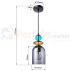 Lampa wisząca Tropea 1xE27 dymna, kolorowe klosze średnia LP-2004 1P M SM perfektmarket olsztyn 7.webp
