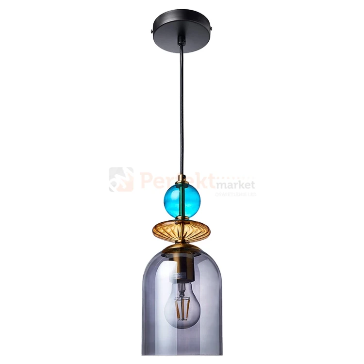 Lampa wisząca Tropea 1xE27 dymna, kolorowe klosze średnia LP-2004 1P M SM perfektmarket olsztyn.webp