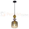 Lampa wisząca Tropea 1xE27 bursztynowa, kolorowe klosze mała LP-2004 1P S AM 5 perfektmarket.webp