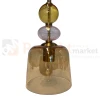 Lampa wisząca Tropea 1xE27 bursztynowa, kolorowe klosze mała LP-2004 1P S AM 6 perfektmarket.webp
