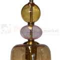 Lampa wisząca Tropea 1xE27 bursztynowa, kolorowe klosze mała LP-2004 1P S AM detale 2 perfektmarket.webp