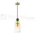Lampa wisząca kolorowa szklany klosze vintage Manso PND-37462C-MC-GD perfektmarket.webp