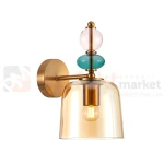 Kinkiet kolorowy vintage multikolor szklany klosz Namos WL-27092A-MC-BRO perfektmarket.webp