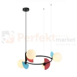 Lampa wisząca multikolor szklane klosze na kole NAUTI PND-37482-4R-MLTI perfektmarket.webp