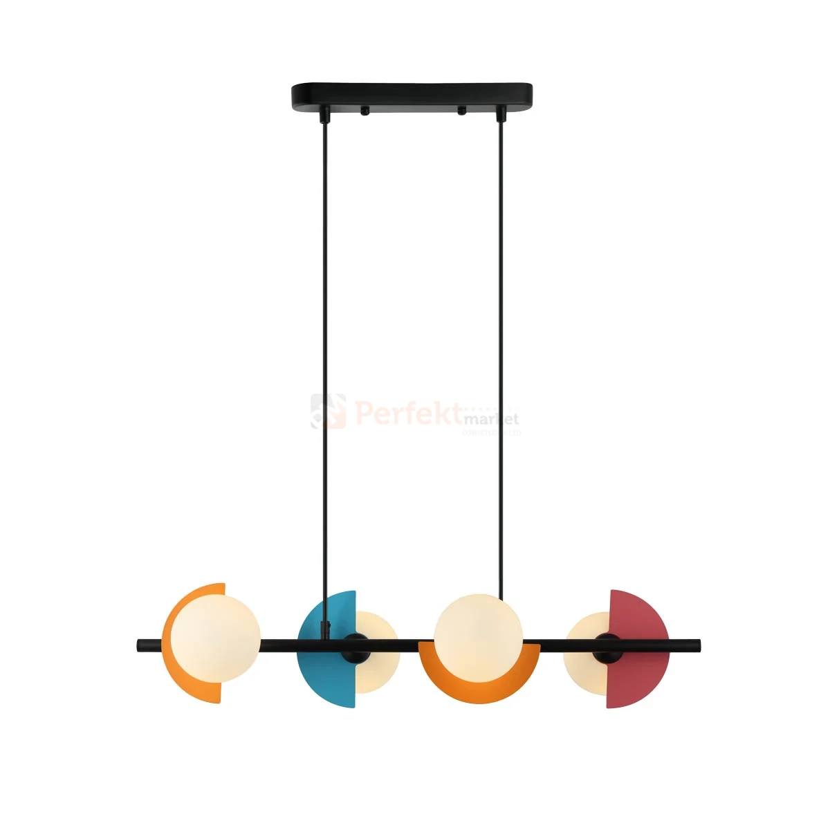Lampa wisząca multikolor szklane klosze na listwie NAUTI PND-37482-4-MLTI perfektmarket.webp